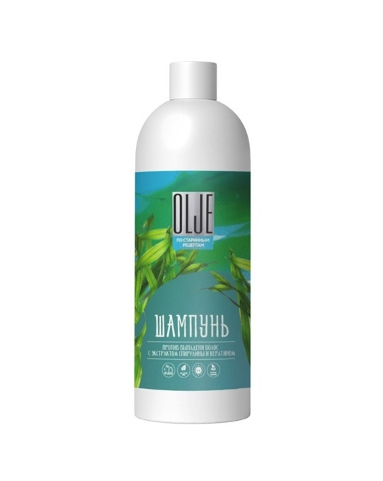 OLJE / Натуральный шампунь против выпадения волос с экстрактом концентрата спирулины и кератина 1000 мл в Чебоксарах