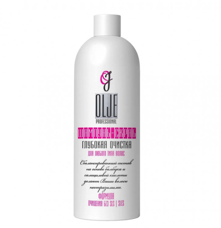 OLJE Шампунь – скраб глубокая очистка для любого типа волос, 1000 мл в Чебоксарах