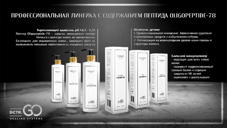 PRO-Therapy peptide detox shampoo 1000 мл хелатирующий шампунь -детокс для волос в Чебоксарах